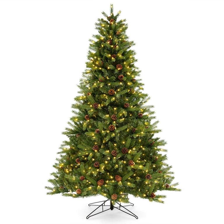 7 FT Pre-Lit Christmas Tree 3-Minute Quick Shape with Quick Power Connector Timer