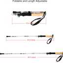 Aluminum Collapsible Ultralight Travel Trekking Hiking Pole for Men and Women (Fits 5'3" - 6'2") (1 PC(1 Pole), Silver)