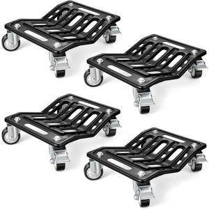 KEDSUM Car Dolly Set of 4, 6000 LBS Heavy Duty Car Wheel Dolly, High-tensile Structural Steel & Reinforced Rid Design for Moving Cars, Trailers, SUV, Motorcycles and Boats