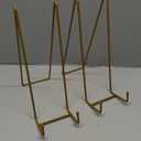 Large Plate Holder Display Stand - 12 inch Super Tall Big Plate Stands for Heavy Duty Display - Metal Picture Frame Stand - Tabletop Easel Stand for Decorative Platter | Plaque | Book - 2 Pack - Gold