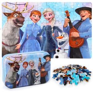 Puzzles for Kids Ages 4-8, 60 Pieces Puzzles for Kids Ages 3-5 in a Metal Box Girls and Boys Learning Educational Jigsaw Puzzle Toys Gifts
