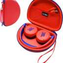LTGEM Case Compatible with JBL JR 310 / Junior 320BT / JR 300BT Wireless Over-Ear Noise Cancelling Kids Headphones, Red (Case Only)