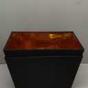 Wellmet Set of 2 Square Lampshade, 12" X14" X10" Replacement Lampshade, No Assembly Required, Classic Modern Lamp Shade for Table Lamp, Bedside Lamp, Floor Lamp, Fabric Lamp Shade, Spider Fitter (BlackGold)