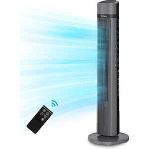PELONIS 40-inch Bladeless Tower Fan for Bedroom, Standing Fan with Remote Control, 26ft/s, 90 Oscillation, 3 Speed Settings, 27 dB, 3 Modes, 15-Hour Timer, LED Display, Fan that Blows Cold Air, Black