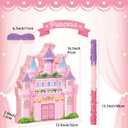 Princess Castle Pinata for Girl Birthday Party Supplies Pink Decorations Fairy Cardboard Castle Piñatas Games (Pink)