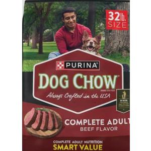 Dog Chow Complete Adult Beef Flavor Dry Dog Food, 32-lb bag (EXP 01/14/27)