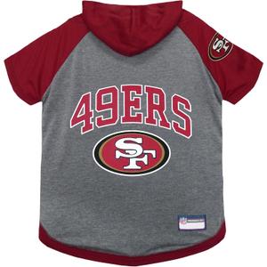Pets First NFL SAN Francisco 49ERS Hoodie for Dogs & Cats. | NFL Football Licensed Dog Hoody Tee Shirt, X-Small| Sports Hoody T-Shirt for Pets | Licensed Sporty Dog Shirt. (SAN-4044-XS)