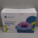 Inflatable Gaming Chair for Kids Supports Up to 300 lbs, Includes Air Pump, Cup Holder, 2 Pockets Durable Gaming Bean Bag Seat, Comfy Kid Bean Bag Chair & Top Bean Bag Chairs for Kids (Pink, Teal)