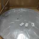 DoubleFill 6 Pcs 25 Inch Plant Saucer Large Clear Plastic Flower Plant Trays Heavy Duty Round Water Catcher for Pots Indoors Outdoor Garden