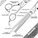 High-end Professional Dog Grooming Thinning Scissors Teeth Cutting Blending Shears Pet Texturizing Shears 7 Inch Extremely Very Sharp Stainless Steel Alloy For Cat Other Animals Groomer