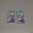 2 x XD25 3-Digit Combination Small Mini Padlock, Pink, 1-Pack