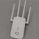 WiFi Extender, Wall - Plug Home 2.4G WiFi Extender Signal Booster 10888 Sq Ft, 80 Devices Supported & 1-Tap Simple Setup, WiFi Repeater for Home & Outdoor Use