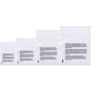 Poly Bags with Suffocation Warning 4x6", 5x7", 6x9", 8x10" - Small Combo Pack of 400 (100 each size) - Clear Poly Bags by Retail Supply Co - Resealable