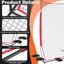 Gemscream Basketball Rebounder Basketball Return System Defensive Net 6.4 x 10 ft Sports Defender Net Catcher Guard and Backstop with 6 Refillable Sandbags for Shooting Return Outdoor Backyard