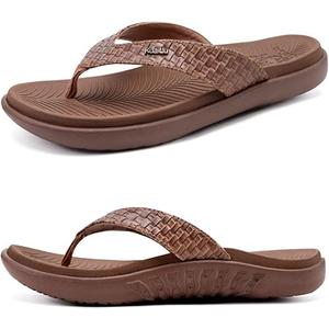 KuaiLu Women’s Flip Flops Ladies Yoga Mat Platform Thong Sandals Dressy Womans Lightweight Summer Slip On Beach Flip Flop Sandles, Soft Cushion Footbed, Arch Support 7