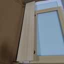 Fluted Vanity Desk with Mirror and LED Lights, Glass Top Makeup Vanity with 5 Drawers, Light Brown