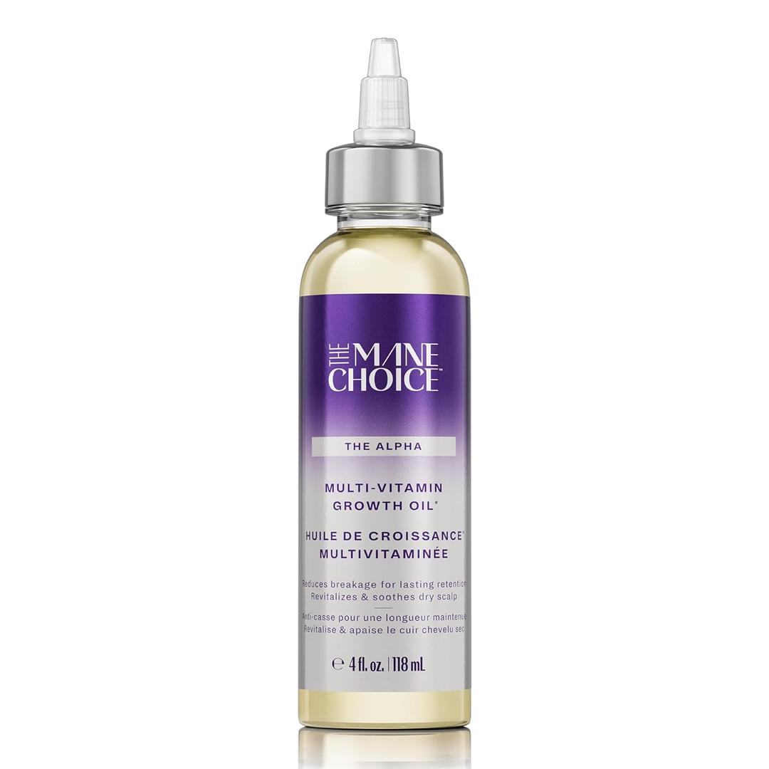The Mane Choice Alpha Multi-Vitamin Scalp Hair Growth Oil, 4 Fl Oz, 1 Pack, Nourishing Scalp Oil with Biotin, Vitamin C, Rosemary, Rice Extract, Jojoba, Tea Tree & Castor Oil, Lightweight & Non-Greasy
