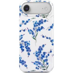 J.west Slim Floral for iPhone Air Case, Thin Soft TPU Protective Phone Cover, Aesthetic Blue Flower Pattern Girly Case