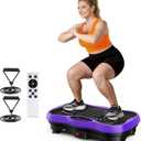 Vibration Plate Exercise Machine, 130 Levels Full Body Workout Vibrating Plate for Lymphatic Drainage Weight Loss, 450 Lbs Capacity Shake Platform with Bluetooth for Women Men