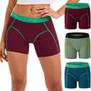 INNERSY Women's 4" Inseam Boxers Briefs Cotton Boyshorts Underwear Ladies Panties 3-Pack, L