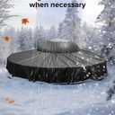 FoundGo 2-in-1 Pool Pillows and Winter Pool Covers Kit for Above Ground Pools up to 12ft, Air Pillow + Cover Combo, Cold-Resistant Thick PVC, Complete Winter Closing Protection