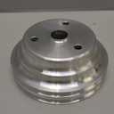 1 PC SHLPDFM Crankshaft Pulley 2 Groove Long Water Pump Compatible with SB Chevy engines SBC 265 283 305 327 350 383 400 Polished Billet Aluminum Lower