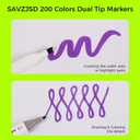 SAVZJSD Alcohol Markers, 200 Colors Alcohol Markers Set, Dual Tip Markers for Adults, Artists in Coloring, Sketching & Drawing (Fine & Broad)
