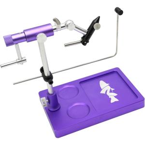 Nirvana V2 Rotary Fly Tying Vise with Travel Base - Now with Improved Jaws, Joints, and More functionality (Bright Purple)
