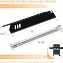 GR2215120-OG-00 Grill Replacement Parts for Outdoor Gourmet 4 Burner GR2215101-OG-00, FSOGBG1106 Gas Grill, 15" Heat Plates & Grill Burner for Dyna-Glo DGF493BNP, DGB494SPB, DGF510SBP and More Models