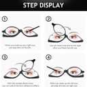2 Pairs Makeup Reading Glasses for Women, Magnifying Flip Down Cosmetic Readers, Make Up Glasses with Spring Hinge