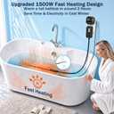120V 1500W Immersion Electric Water Heater,Submersible Water Heater with Thermostat & GFCI . Suitable for Sinks, Bathtubs, Washbasins, Small Swimming Pools, Water Storage Tanks, Hot Tubs and Buckets