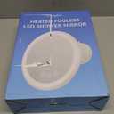 Gospire 3X Magnifying Heated Shower Mirror Fogless for Shaving, 5000mAh Battery, 360 Swivel & Magnetic Design, 8.3 Anti-Fog Shower Shaving Mirror with 3 Color Lights, Includes 2PCS Adhesive Hooks (White)