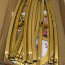 8ft Balloon Arch Stand,Round Backdrop Stand,Golden Circle Wedding Arch Frame for Wedding,Valentine's Day,Birthday,Party,Friends Gathering,Christmas,Garden Decoration