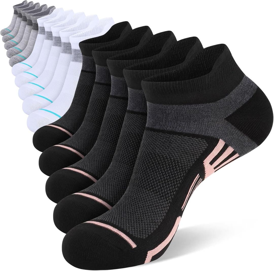 10/15 Pairs Womens Ankle Socks Lightweight Breathable Casual Low Cut Socks for Women With Heel Tab (15pairs), Size: 6-10
