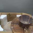 Acacia Wood Cake Stand with Glass Lid  12" Magnetic Base, Detachable Serving Tray for Cake, Cheese, Charcuterie, Snacks & Desserts  Wooden Cake Holder for Parties & Kitchen Display