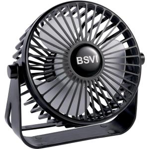 Desk Fan Portable, Personal Mini Desktop 3 Speeds Quiet Small Table Fan with Cable USB Powered for Home Office Study reading Bedroom Indoor Car Outdoor Travel (Black - 1)