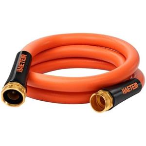 Haeteir Heavy Duty Garden Hose 5/8 in x 5 ft with Swivel Fitting, Super Flexible Water Hose, All-weather, Lightweight, Burst 600 PSI
