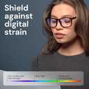 Gaoye Black Blue Light Glasses for Computer & Gaming - Anti UV Ray Lenses, Scratch-Resistant & Comfort Fit (Black)