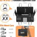 Hard Bottom Car Seat Cover for Dogs.Black Waterproof Dog Seat Cover for Back Seat Extender for Dogs,Scratch-Proof and Anti-Slip Car Dog Hammock for Large Dogs SUV,Black(Holds 500 Lbs)