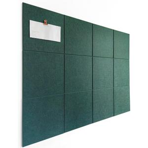 Green Bulletin Board | Large Cork Boards Alternative for Walls | Felt Cork Board for Office, Home & Classroom | Green Office Classroom Supplies | Felt Wall Tiles (12-Pack) | Aurora Green