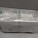 100 Pcs Clear Hinged Plastic Containers with Lids,Individual Cake Slice Containers,Square Plastic Food Container,Disposable Clamshell Take Out Containers for Cakes,Cookies,Pasta,Sandwiches,Salad