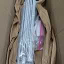 Yafa Home Fashion Durable Double Standard White Adjustable Curtain Rod Hardware Included (White, 66"-128")