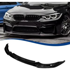 Front Bumper Lip Compatible with BMW (2015-2020) F80 M3 F82 F83 M4 Splitter MP-Style ABS Gloss Black