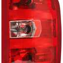 Tail Light Assembly Compatible With 2007-2013 Chevy Silverado 1500 2500HD 3500HD GMC Sierra 2500 HD 3500 HD (Red Border, Right Passenger Side)