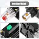 X AUTOHAUX 2 Pcs DC 12V- 48V 10Amp Car Circuit Breaker with Manual Reset Inline Fuse Holder Protector Black Green
