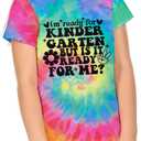 First Day of Kindergarten Shirt Toddler First Day of School Tee Boy Girls I'm Ready for Kindergarten Tops