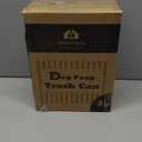 Amoowis Small Trash Can with Lid, 1.3Gal Stainless Steel Dog Poop Trash Can Outside, Waterproof & Odor Control, 5L Cat Litter Trash Can, Dog Waste Station with Foot Pedal, Garbage Can for Backyard