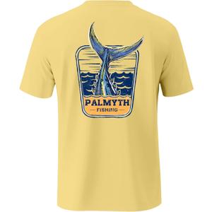 Palmyth Fishing Shirts for Men Short Sleeve T-Shirt UPF 50+ Sun Protection UV Tee (X-Large)