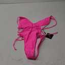 ZAFUL Women Plunging One Piece Swimsuit Backless Cross Tie High Cut Thong One-Piece Bathing Suit (Small, 0-hot Pink)