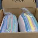 Newwiee Fleece Throw Blankets Bulk 50'' x 60'' Wedding Fleece Blankets Soft Lightweight for Donation Homeless Sleepover Party Lap Pet Sofa Couch Home Office(Pastel Colors,24 Pcs)